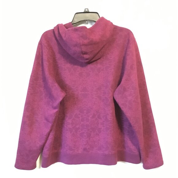 Hanes Burgundy Rococo Print Drawstring Sweater Hoodie - Picture 4 of 16